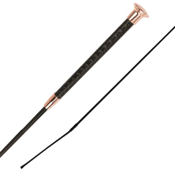 Reptile Dressage Whip 100cm Black/Rose Gold