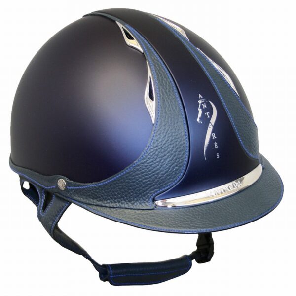 Antares Navy & Navy Leather Riding Hat